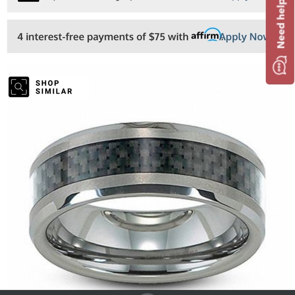 Men’s Tungsten Carbon Fiber Ring